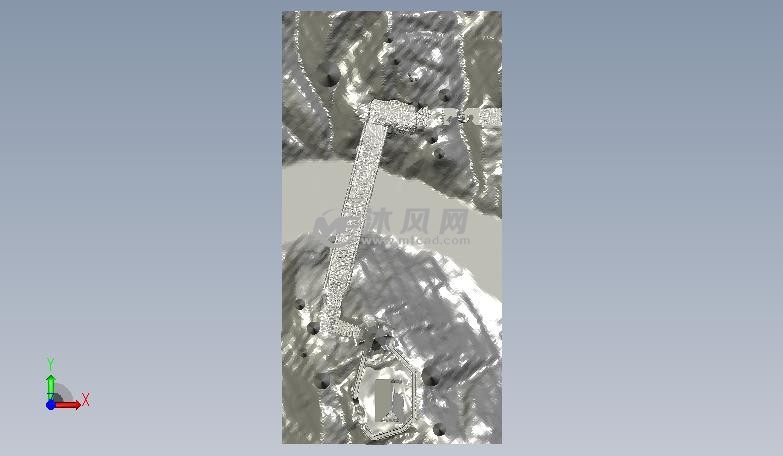 通往城堡的路俯视图