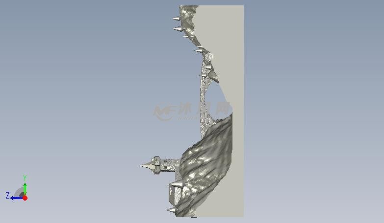 通往城堡的路侧视图