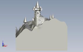 通往城堡的路正视图