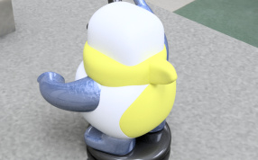 企鹅模型公仔后视图