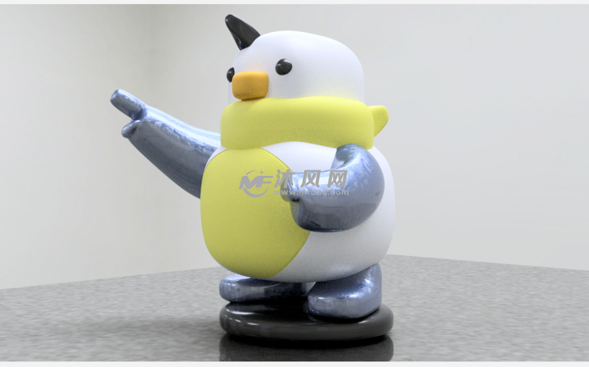 企鹅模型公仔主视图
