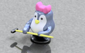 企鹅公仔主视图