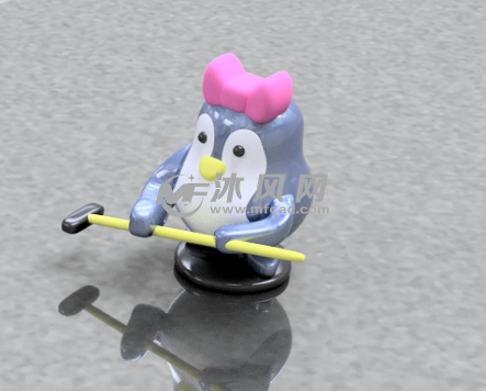 企鹅公仔主视图