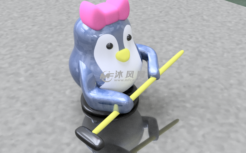 企鹅公仔侧面图