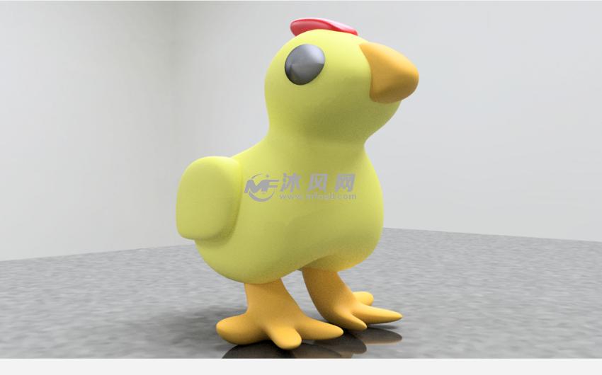 小鸡玩偶三维视图