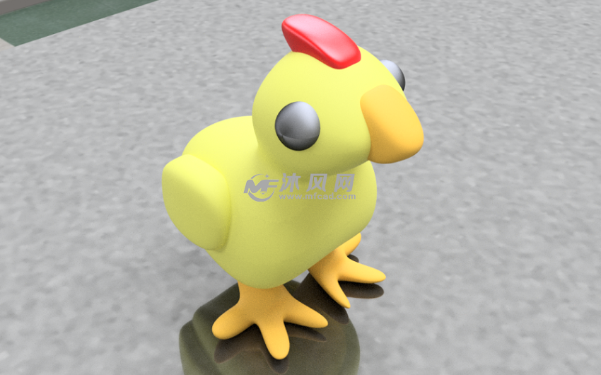 小鸡玩偶主视图