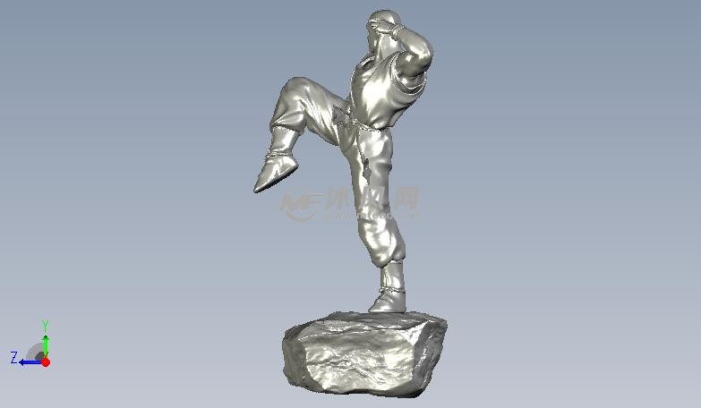 功夫和尚侧视图