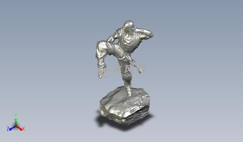 功夫和尚轴测图