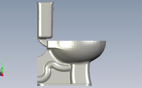 迷你马桶侧视图