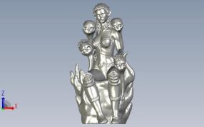 女王雕像正视图