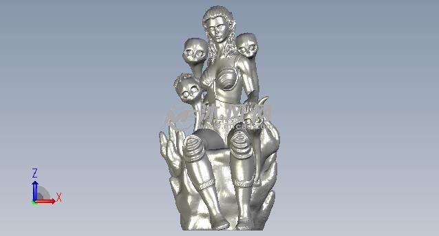 女王雕像正视图