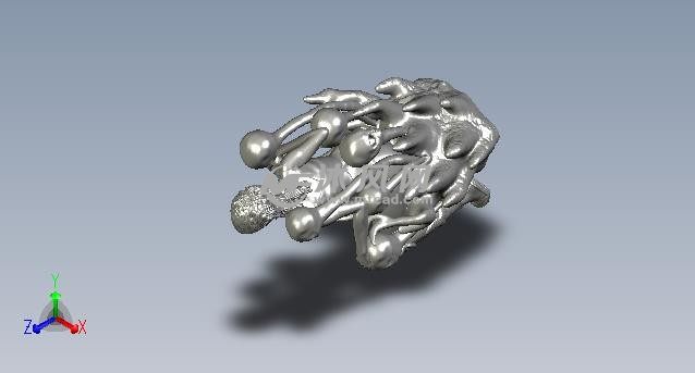 女王雕像轴测图