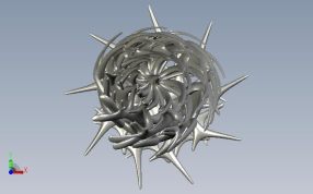 复杂的增长抽象艺术俯视图