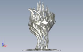 复杂的增长抽象艺术正视图