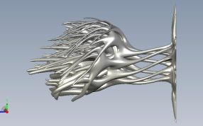 复杂的增长抽象艺术侧视图