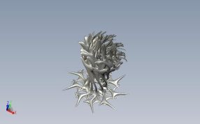 复杂的增长抽象艺术轴测图