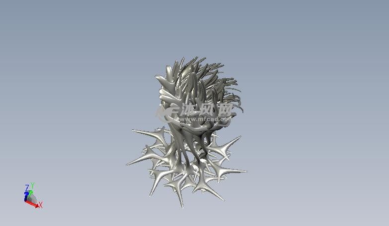 复杂的增长抽象艺术轴测图