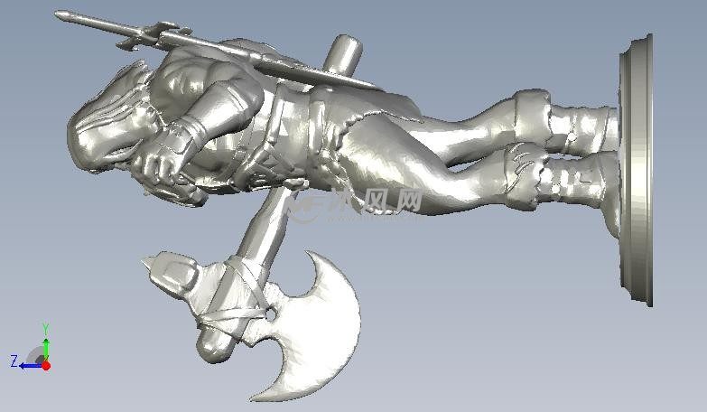 野蛮人托尔侧视图