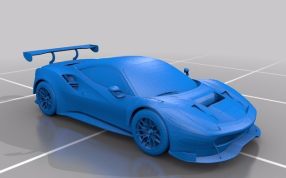 法拉利488赛车侧视图