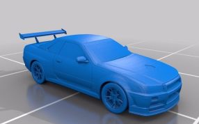 日产Skyline GTR侧视图