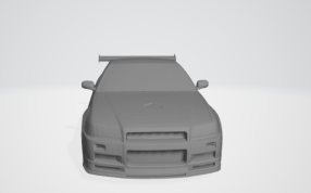 日产Skyline GTR正视图 