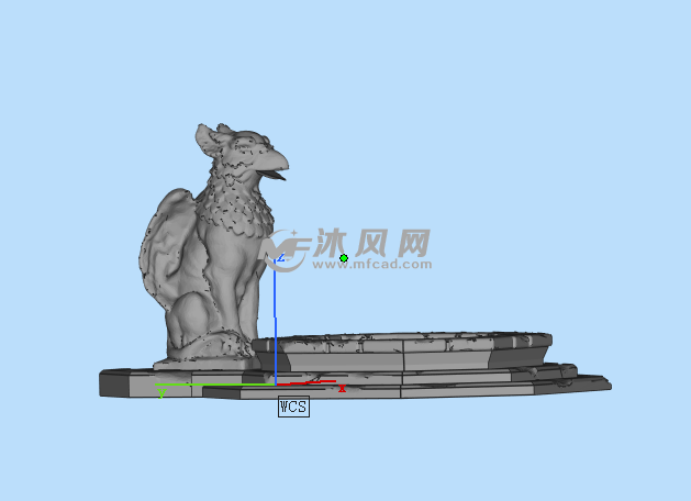  格里芬喷泉左视图