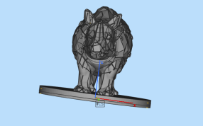 机械多边形犀牛正视图