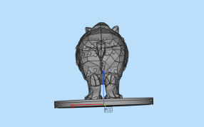 机械多边形犀牛后视图