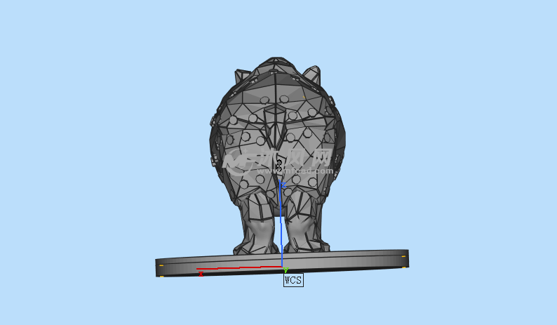 机械多边形犀牛后视图