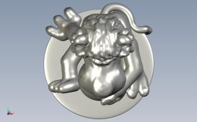 卡通狮子俯视图