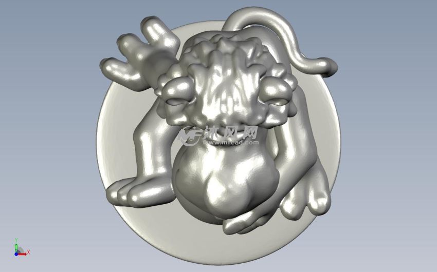 卡通狮子俯视图