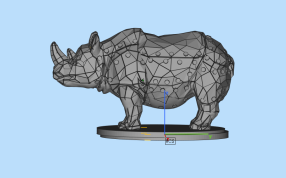 机械多边形犀牛右视图