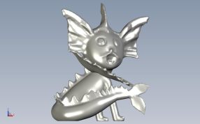 口袋妖怪水精灵正视图