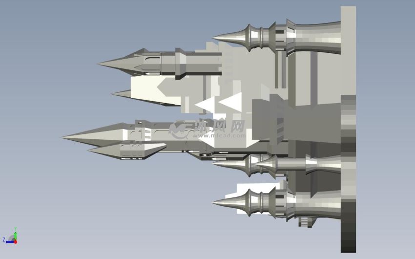 灰姑娘城堡侧视图