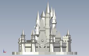 灰姑娘城堡正视图