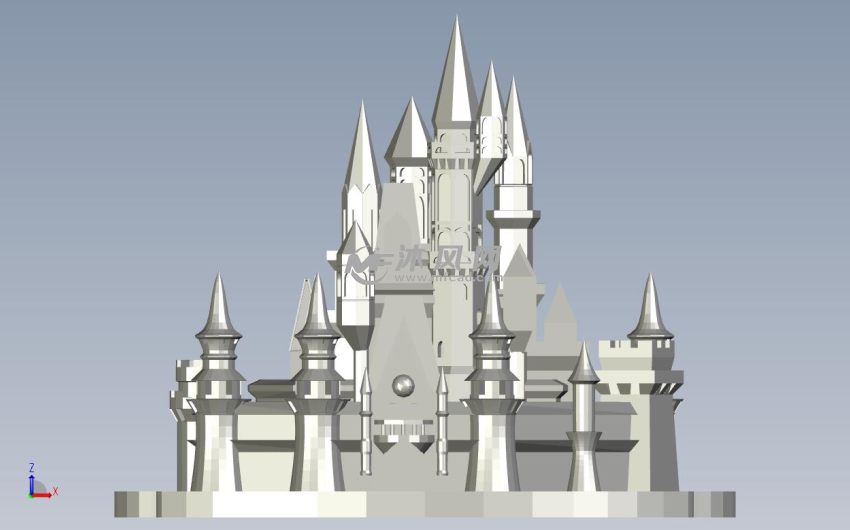 灰姑娘城堡正视图