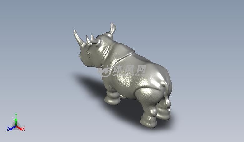 白犀牛轴测图
