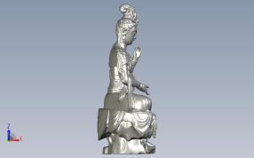 观音坐像侧视图