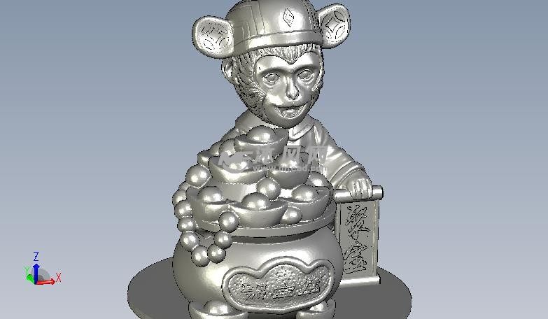 金猴聚宝轴测图可以看见猴子衣冠