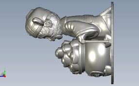 金猴聚宝侧视图