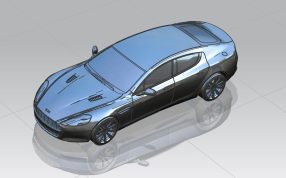 阿斯顿马丁跑车3D打印模型