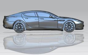 阿斯顿马丁侧视图