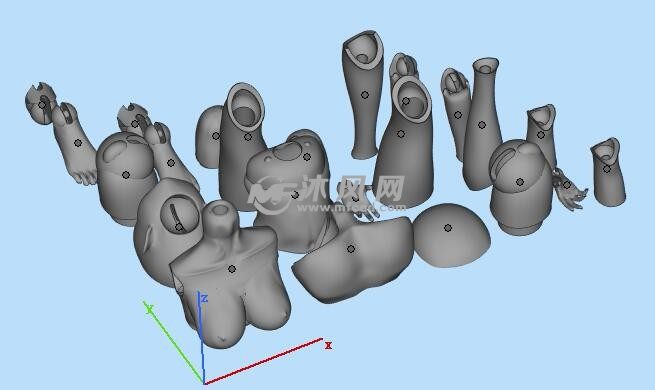 玩具人偶零件图