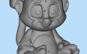 卡通猴子三维模型