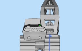 玩具起重机背面图