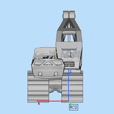 玩具起重机背面图