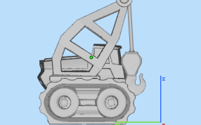 玩具起重机侧面图