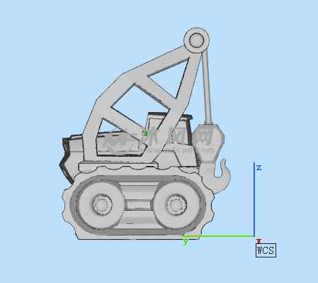 玩具起重机侧面图