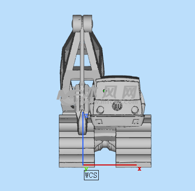 玩具起重机正面图