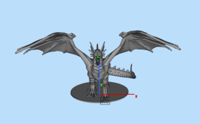 飞龙雕像正面图